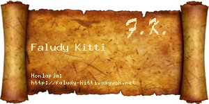 Faludy Kitti névjegykártya